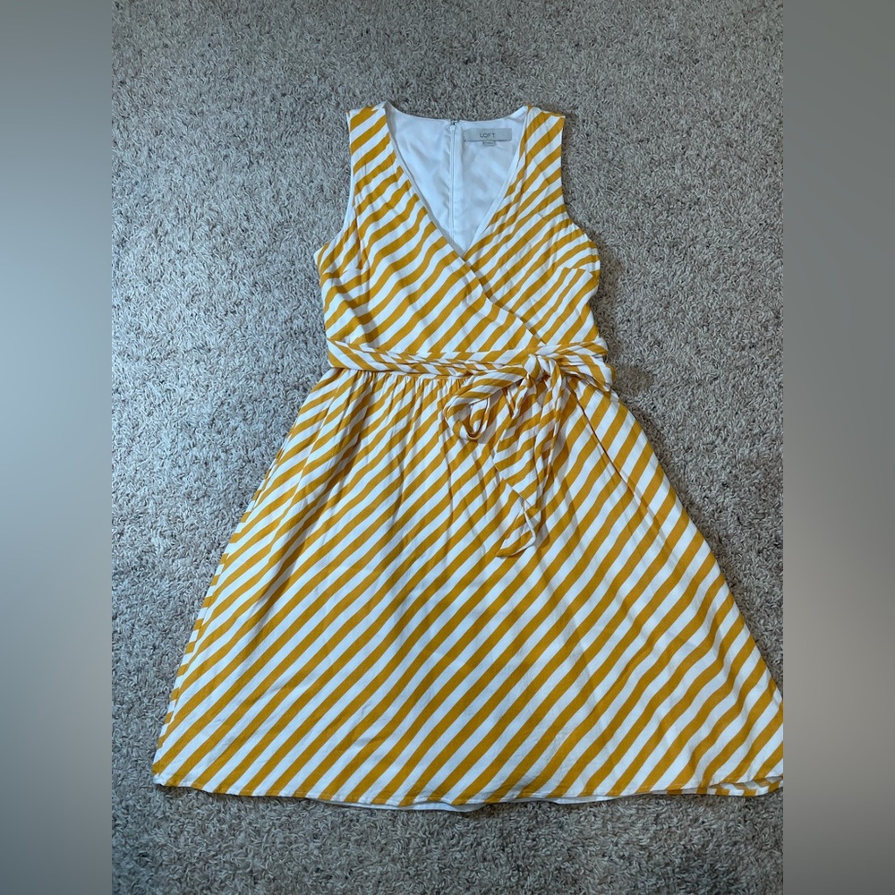 Loft striped dress size 4